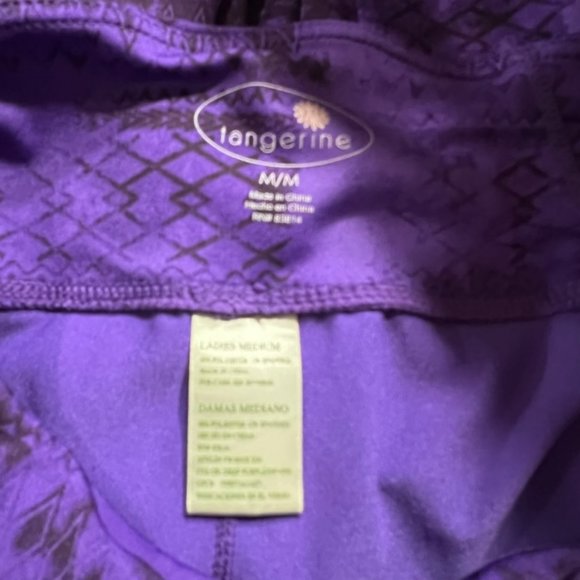 Tangerine Purple Pull On Elastic Waist Crops Size Medium - Picture 7 of 7